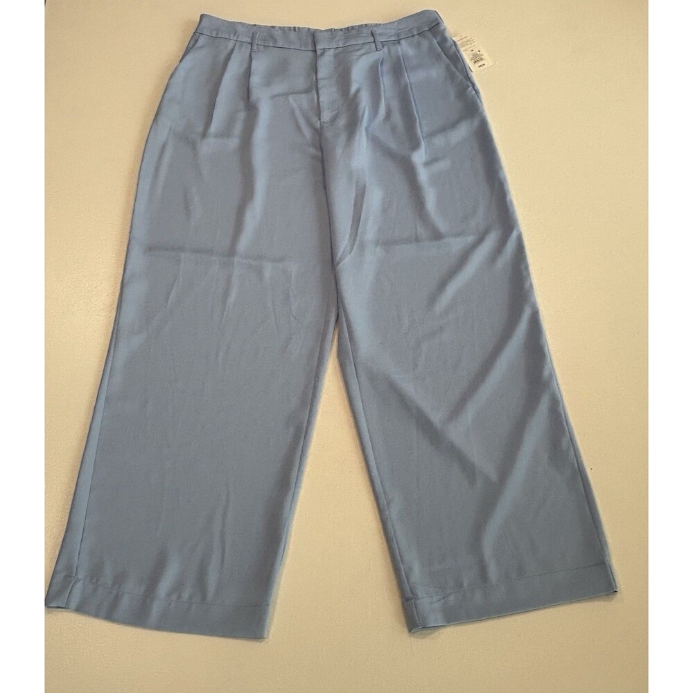 Woman’s 16 A New Day Pants Light Blue NWT Pockets Pleats Lightweight Belt loops
